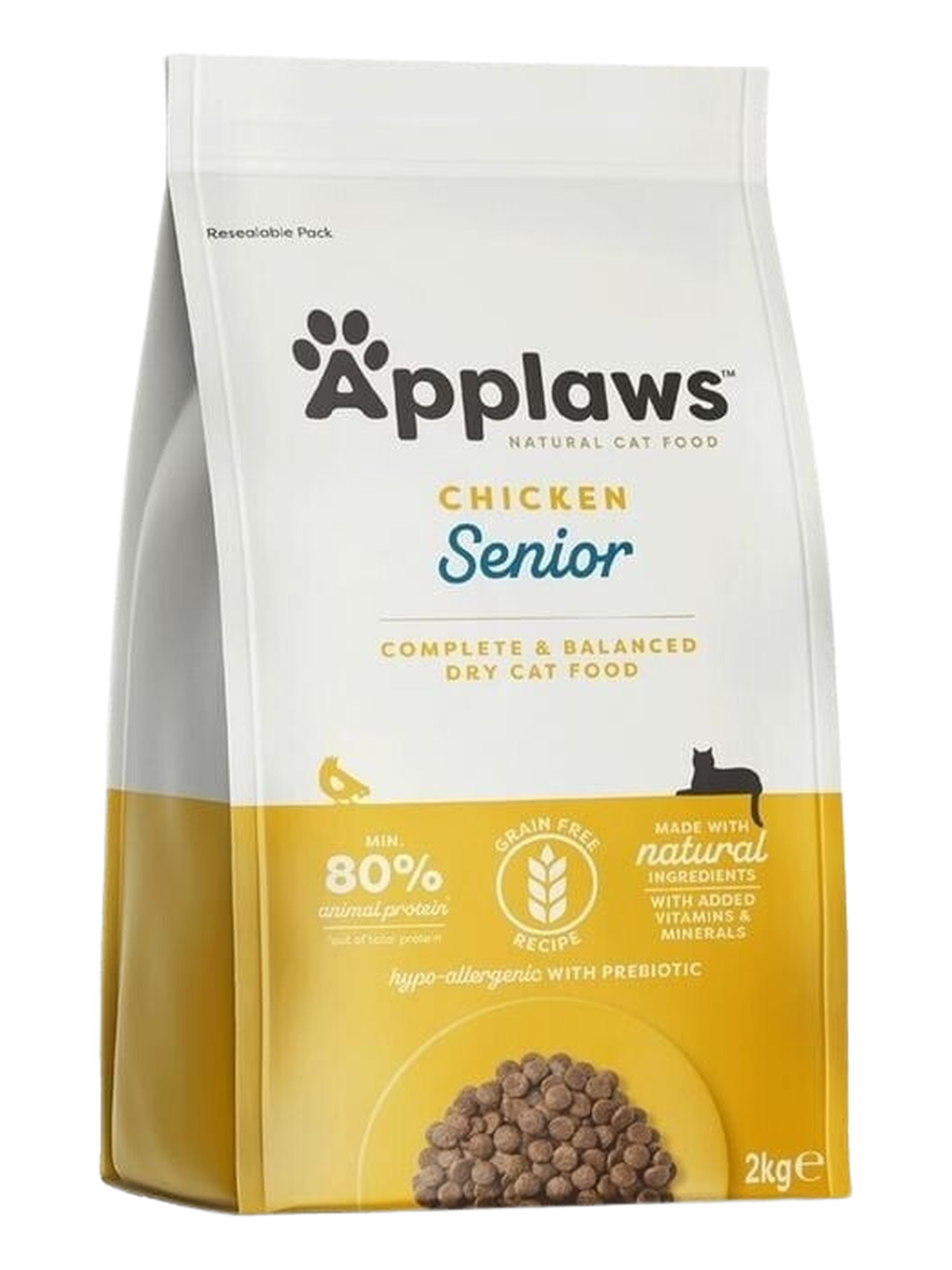Croquettes au poulet pour chats seniors