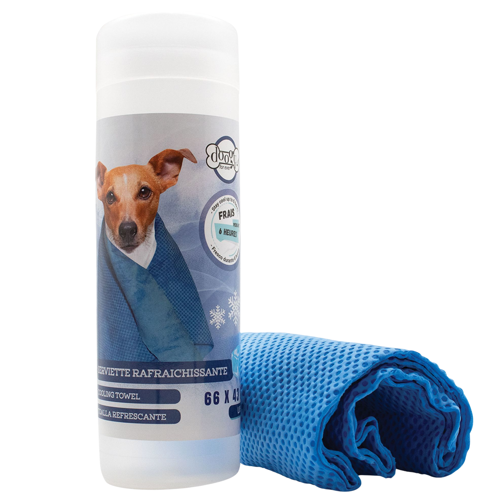 Serviette rafraîchissante pour chiens et chats