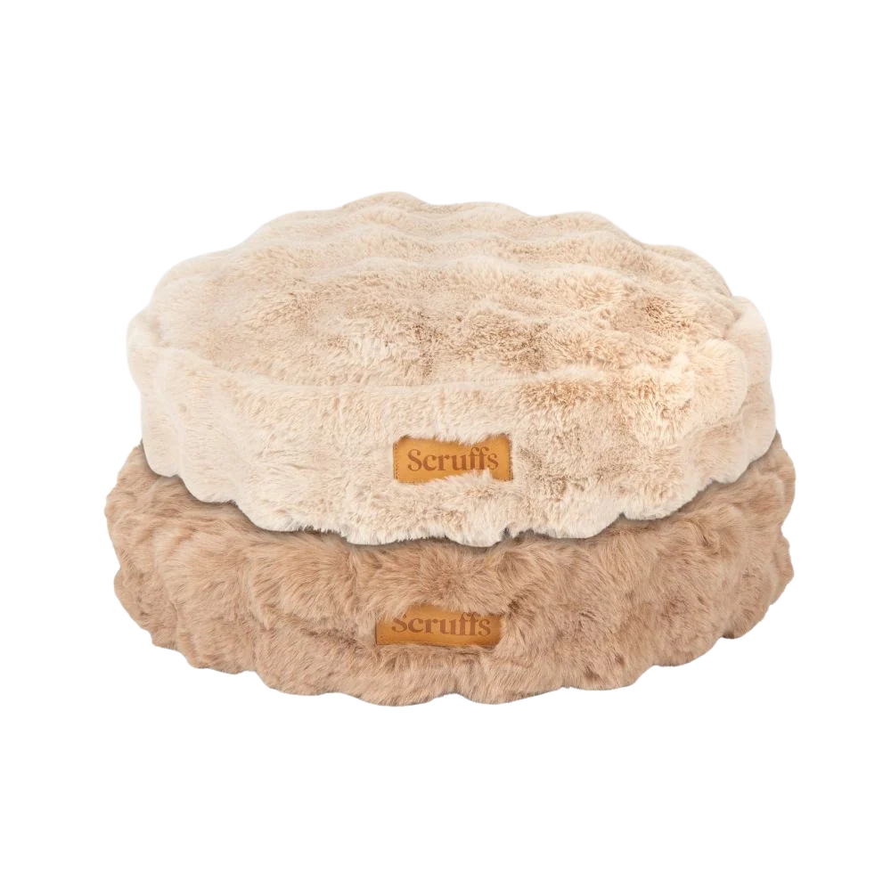 Coussin rond douillet pour chats et petits chiens
