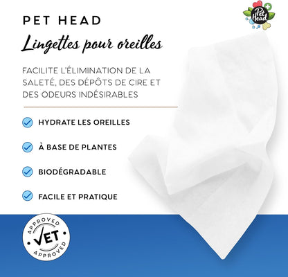 Lingettes nettoyantes auriculaires pour chiens