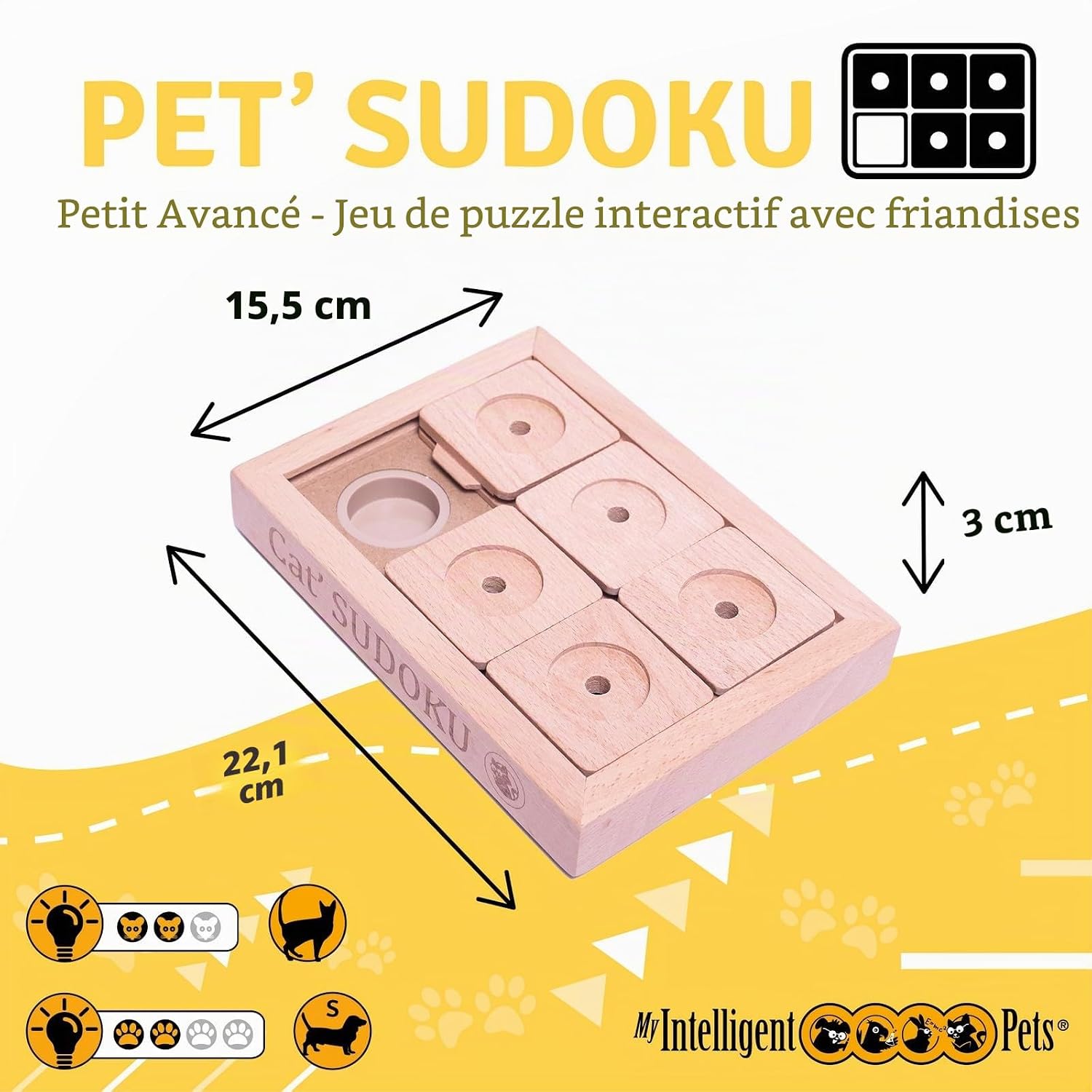Jeu d’intelligence Sudoku petit format en bois – niveau avancé