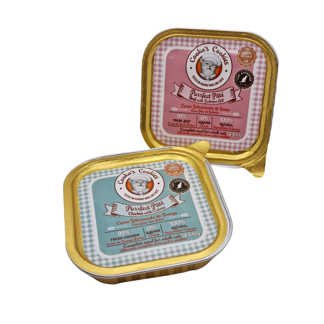 Pâté bœuf et huile de saumon