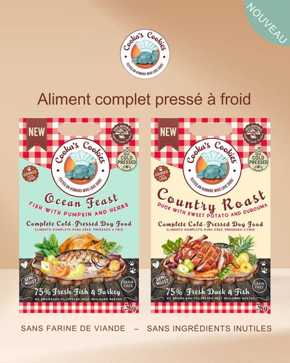 Croquettes semi-humides Rôti Campagnard canard et poisson
