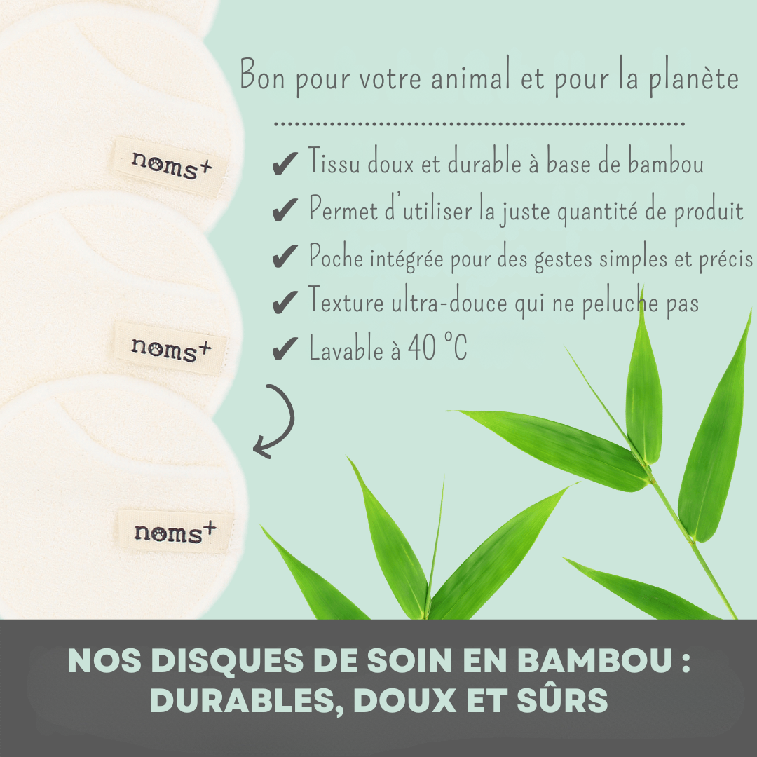Disques lavables en bambou pour les yeux et oreilles