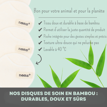 Disques lavables en bambou pour les yeux et oreilles