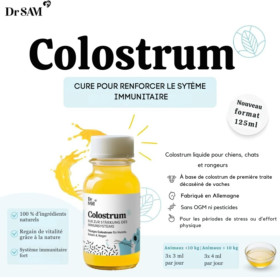 Colostrum liquide pour chiens et chats