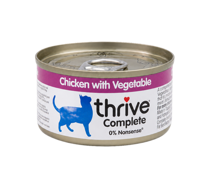 Émincé de poulet aux légumes pour chats adultes