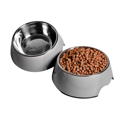 Lot de 2 gamelles mélamine et inox