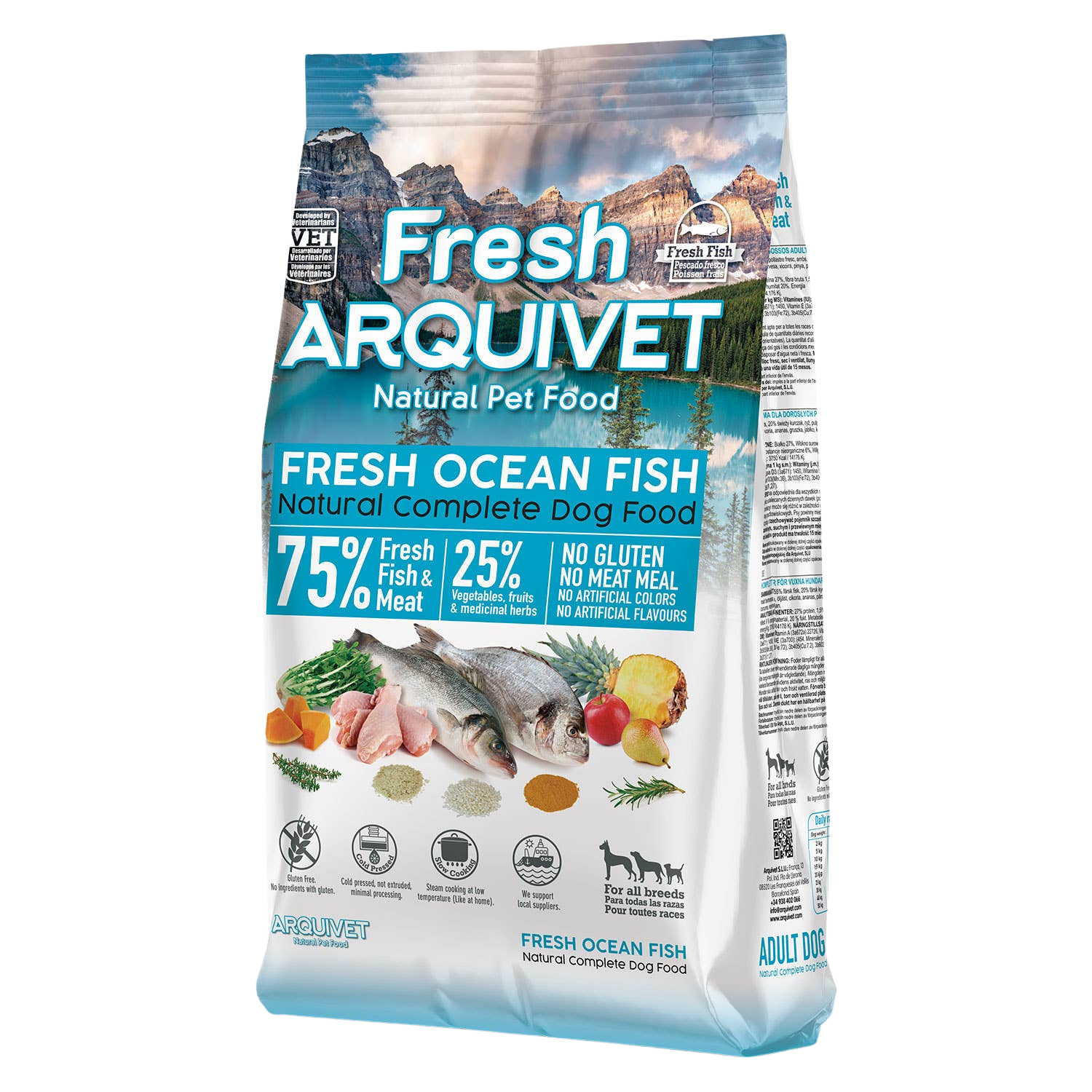 Croquettes semi-humides au poisson frais de la mer pour chiens