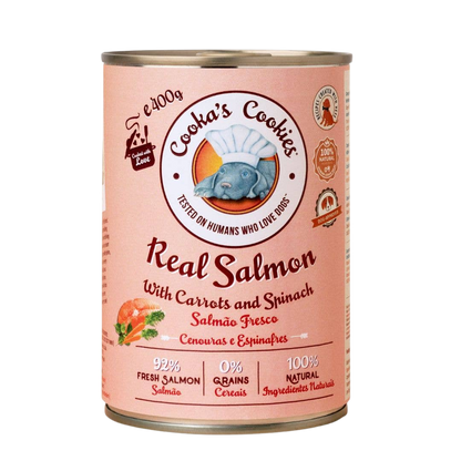 Pâté au saumon frais avec carottes et épinards