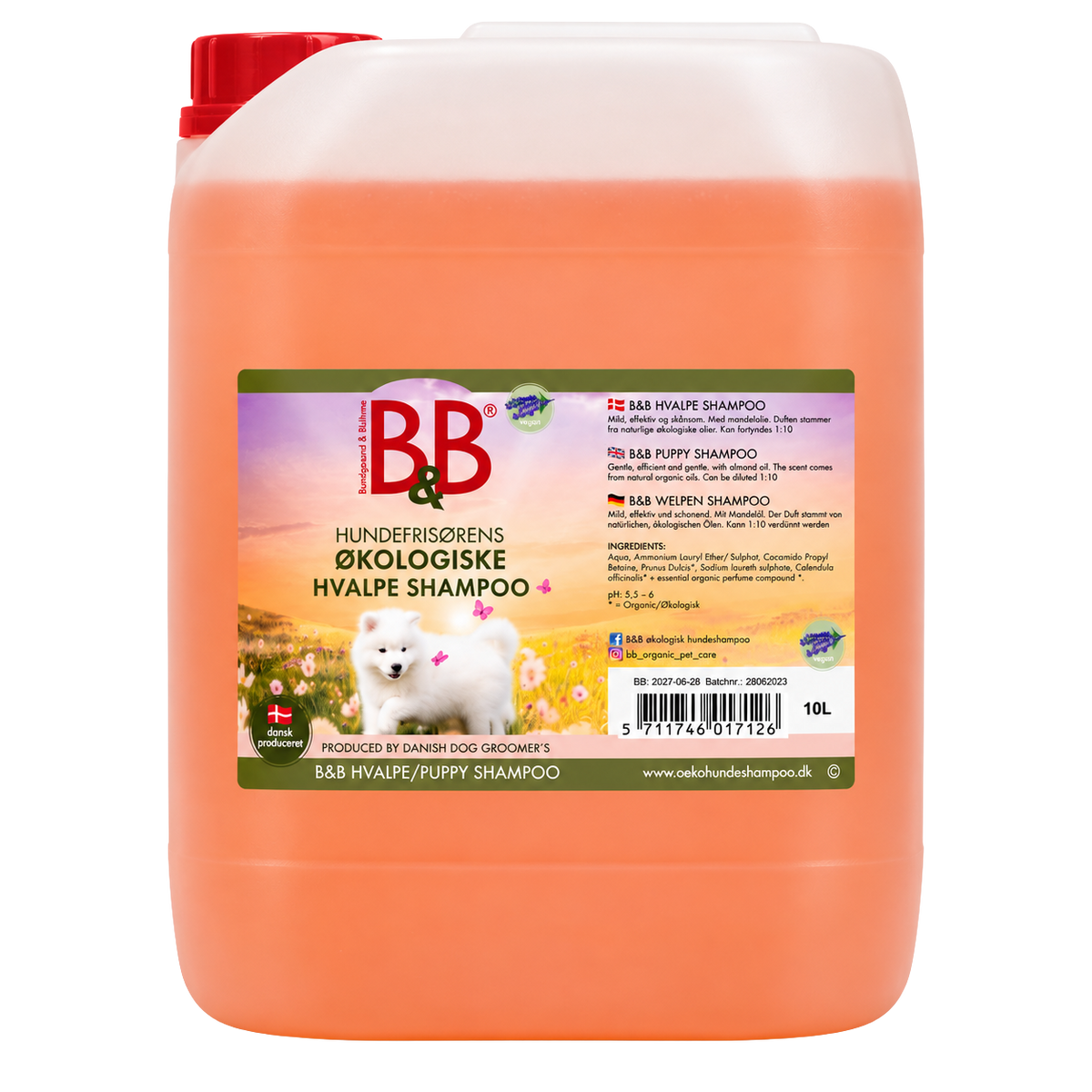 Shampooing doux à l’huile d’amande bio pour chiots