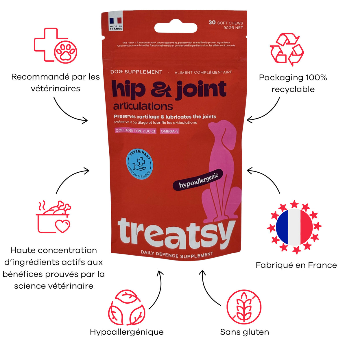 Complément alimentaire articulations pour chiens